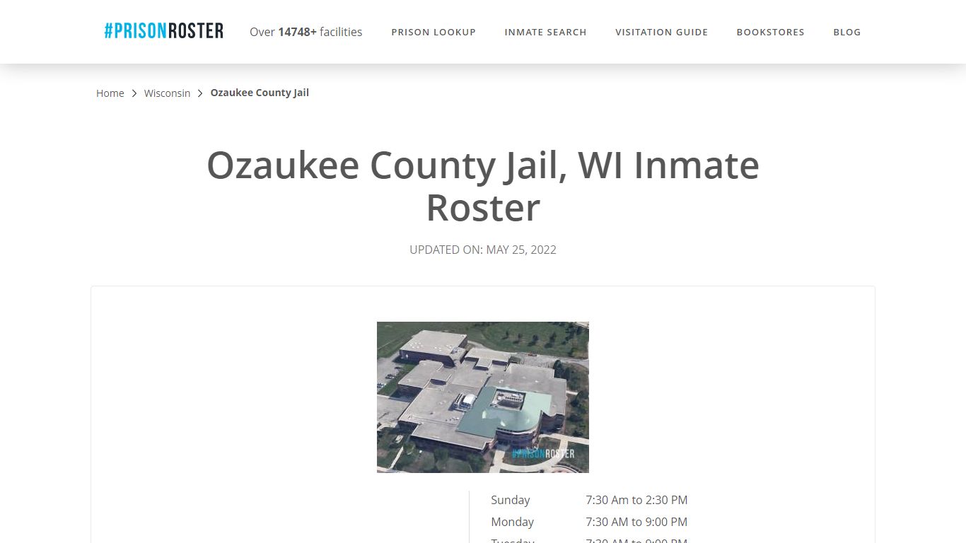 Ozaukee County Jail, WI Inmate Roster